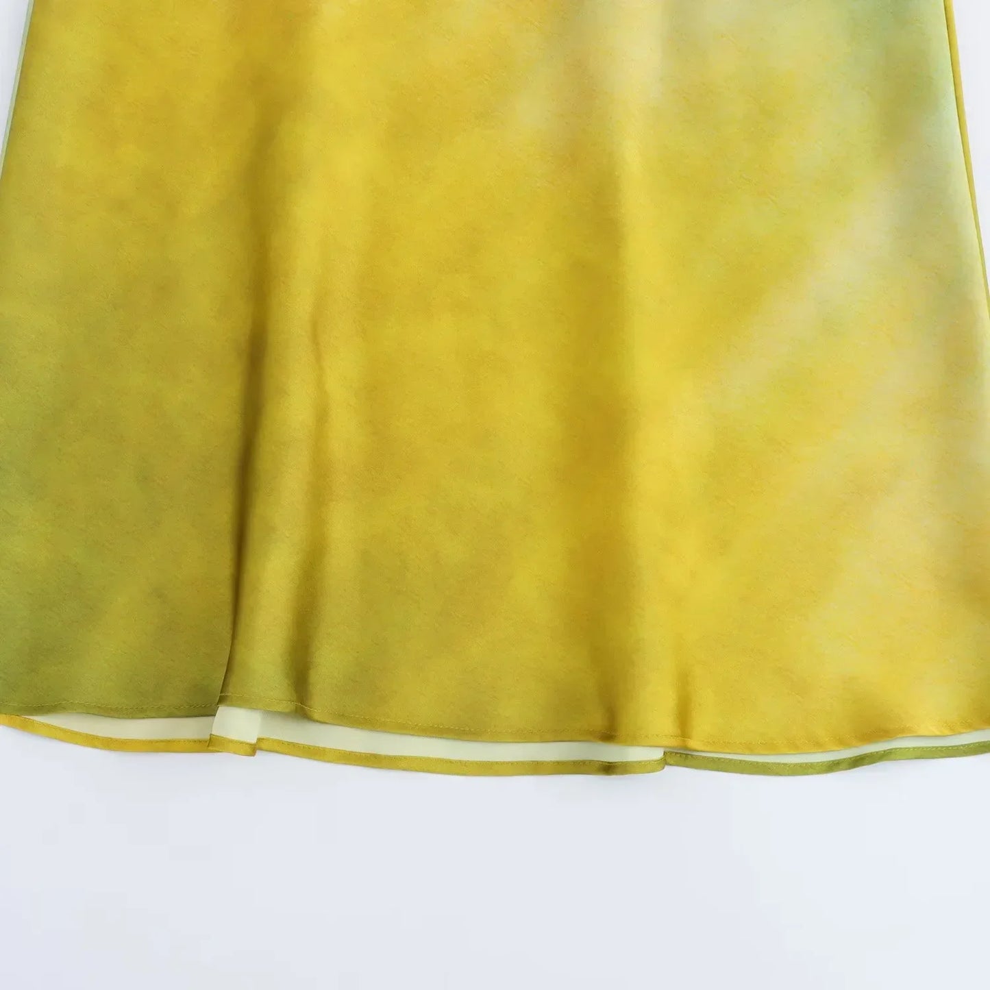 Twilight Glaze Asymmetric Satin Dress