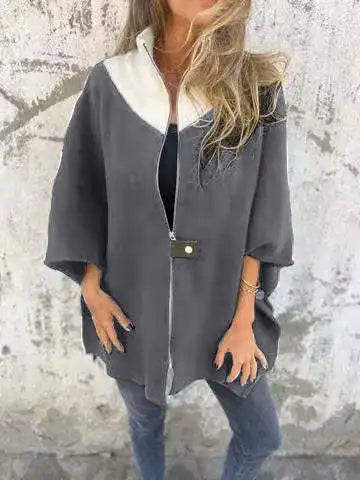 Stylish Patchwork Zipper Jacket