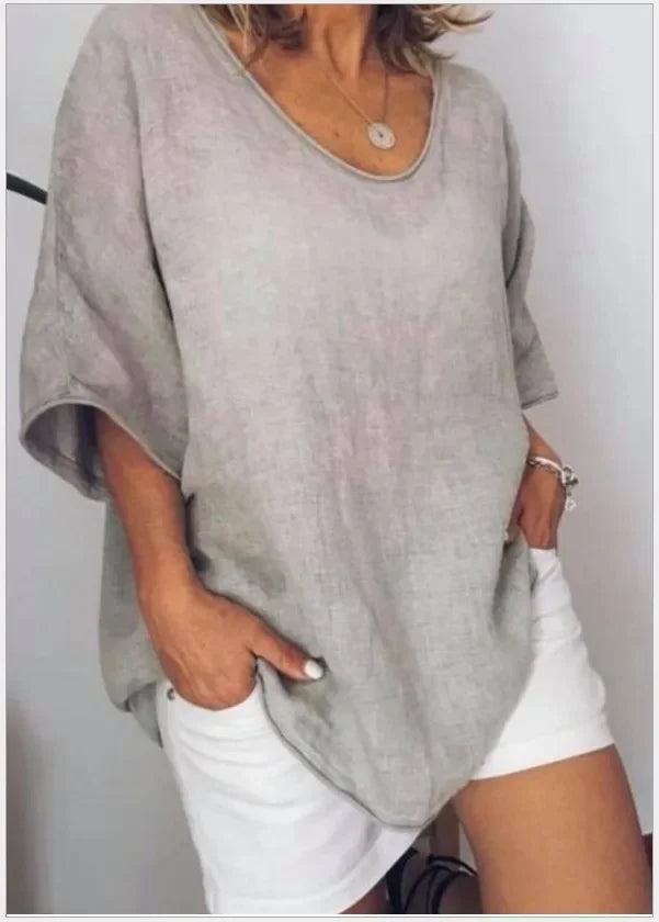 Women's V-neck 3D Print T-shirt