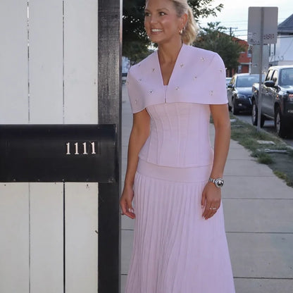 Diamond Drape Elegant Evening Gown