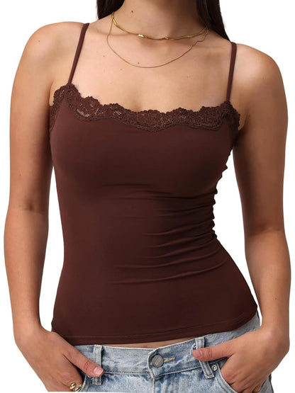 Lace Trim Slim Fit Camisole