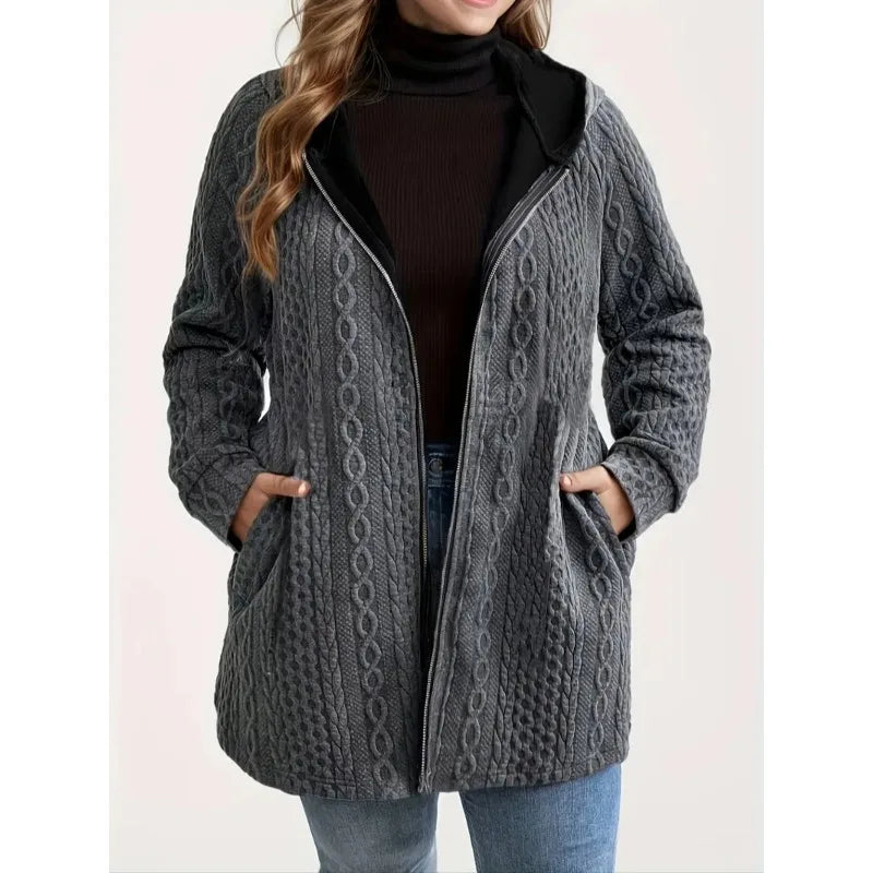 Women’s Casual Hooded Coat — Long-sleeve