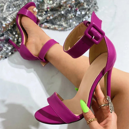 Chic Stride Open-Toe Heels