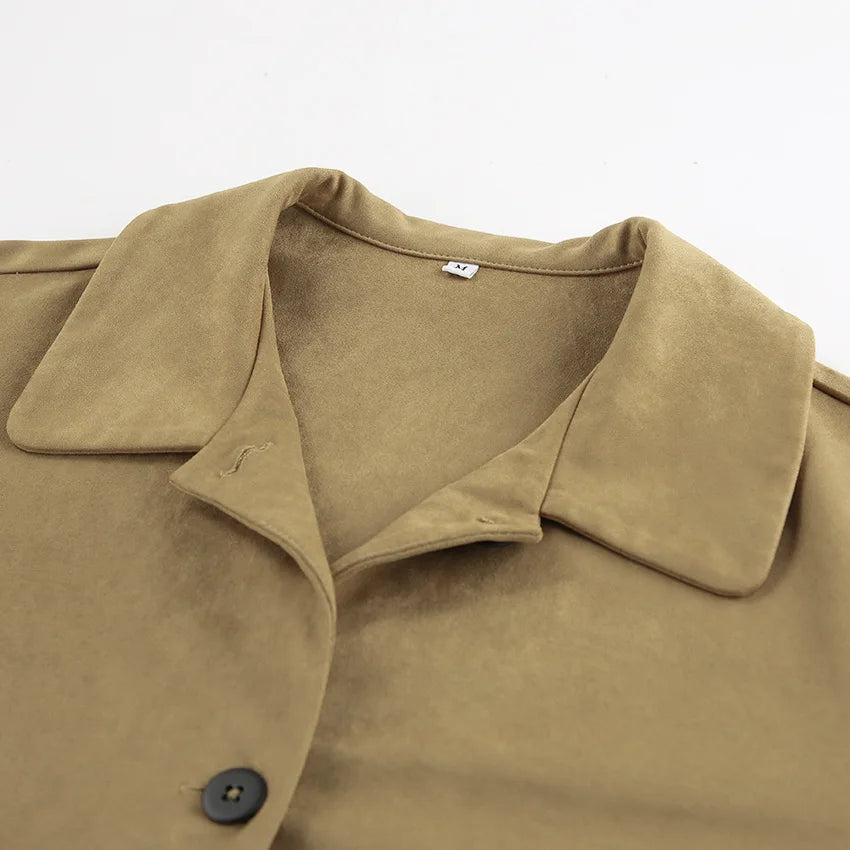 Lapel Pocket Short Jacket