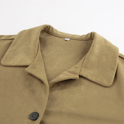 Lapel Pocket Short Jacket