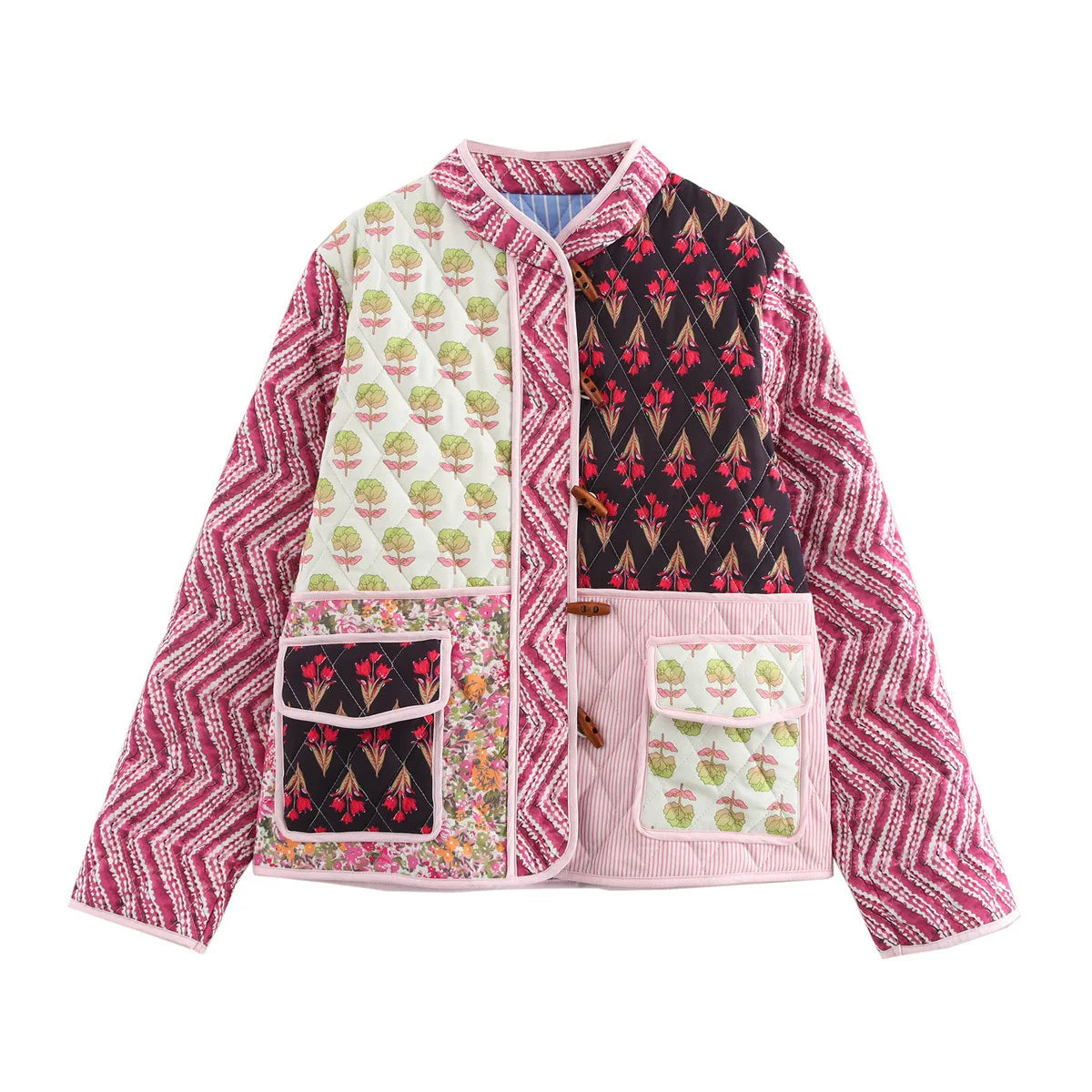 Blossom Muse Patchwork Cotton Jacket