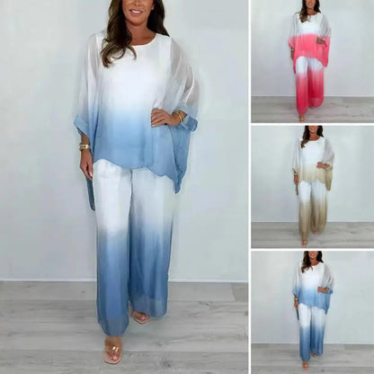 Chiffon Gradient Two-Piece Set