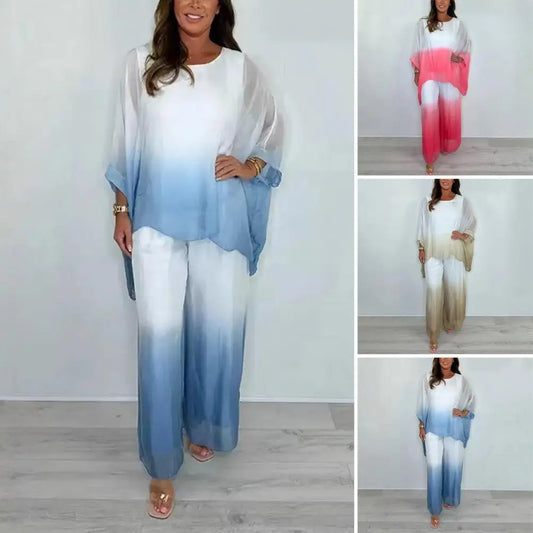 Chiffon Gradient Two-Piece Set