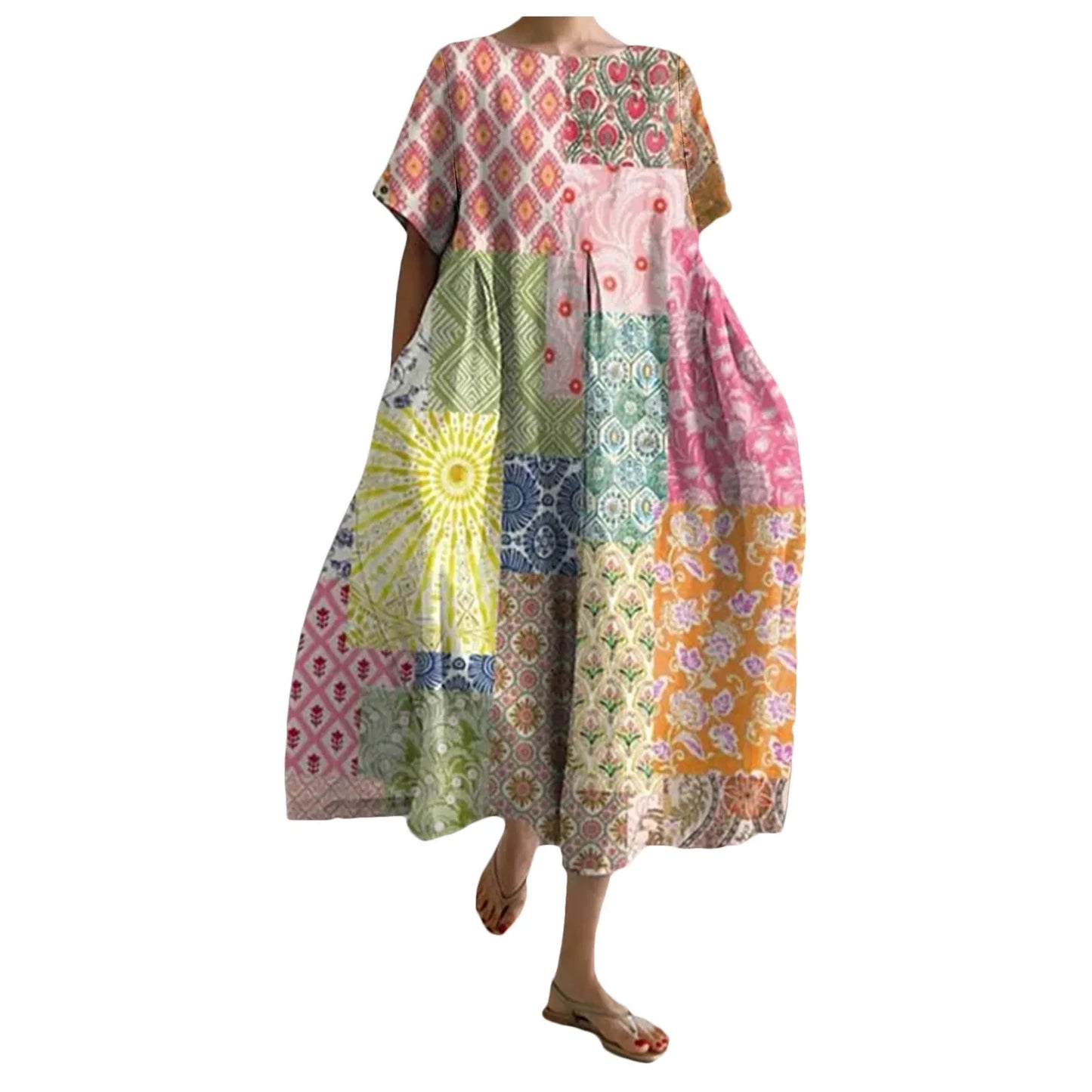 Boho Bloom Oversized Flowy Dress