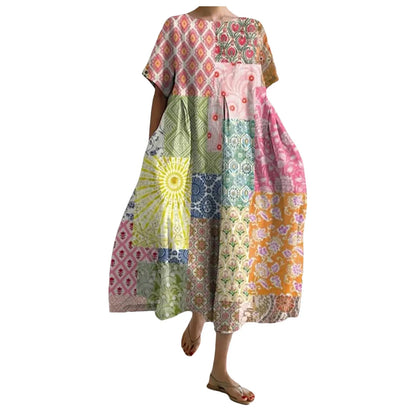 Boho Bloom Oversized Flowy Dress