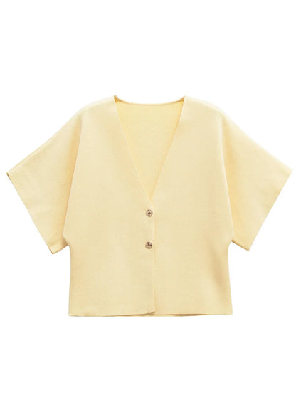 Women’s Short Sleeve Knit Cardigan