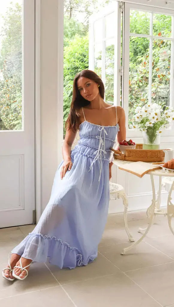 Elegant Slash Neck Holiday Maxi Dress