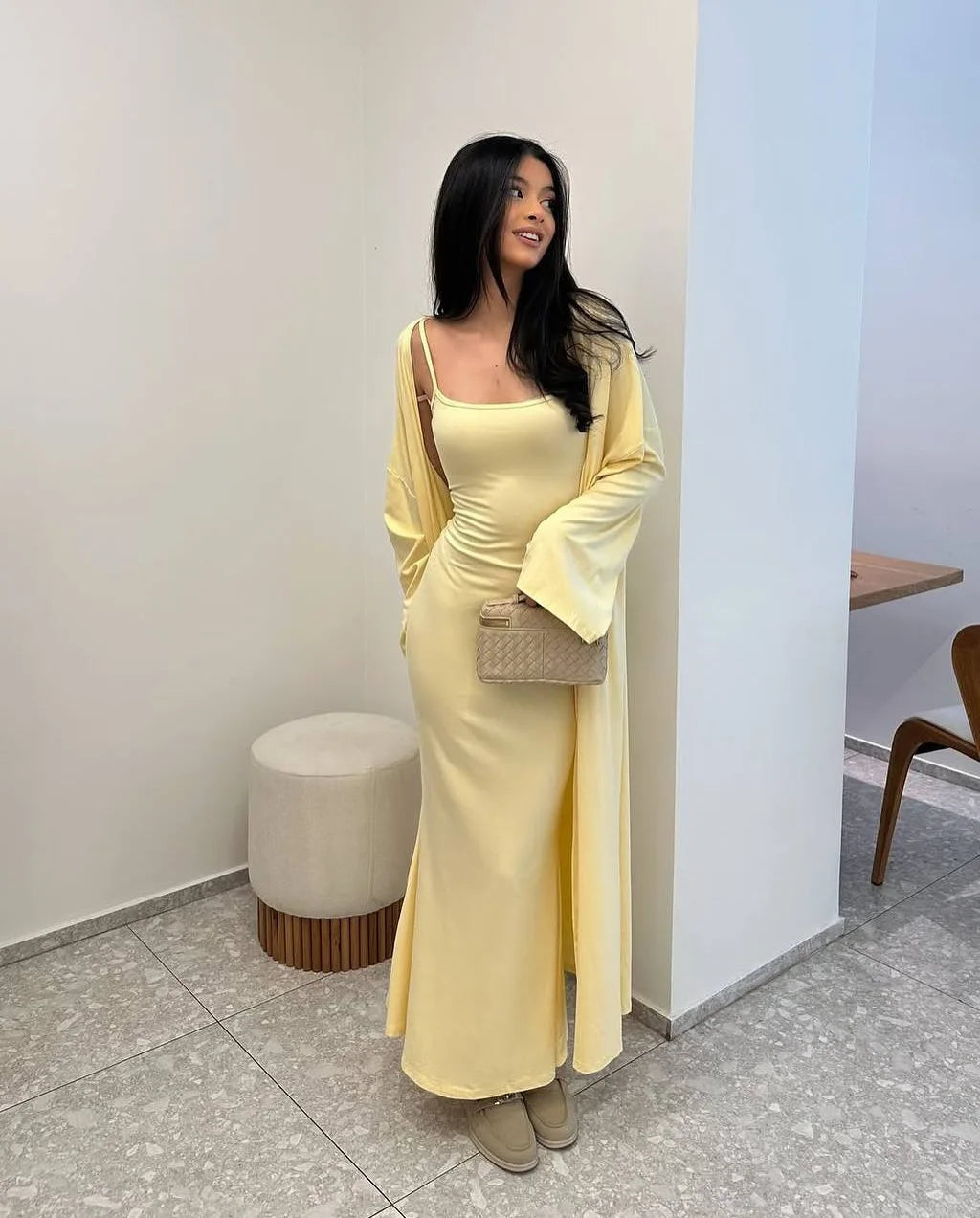 Slim Fit Suspender Dress Set