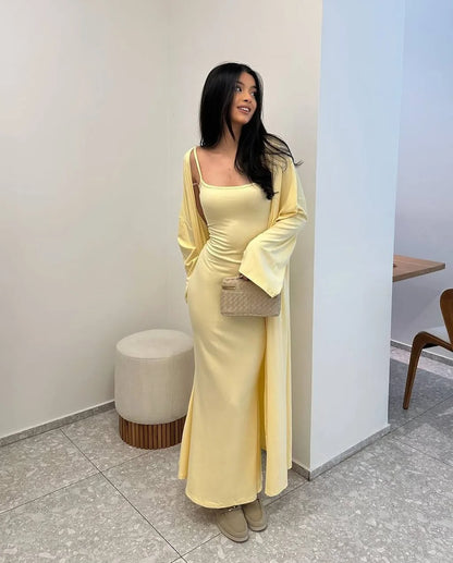 Slim Fit Suspender Dress Set