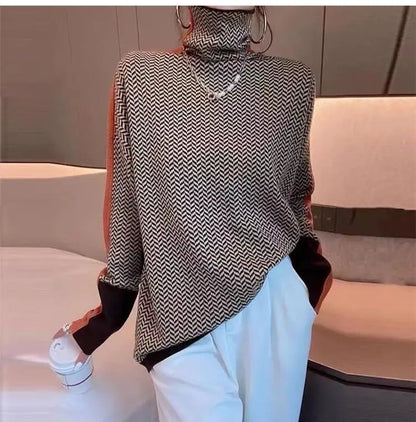 Women Knitted Turtleneck Sweate Effortless Style