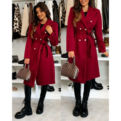 Vintage Elegance Double Breasted Coat