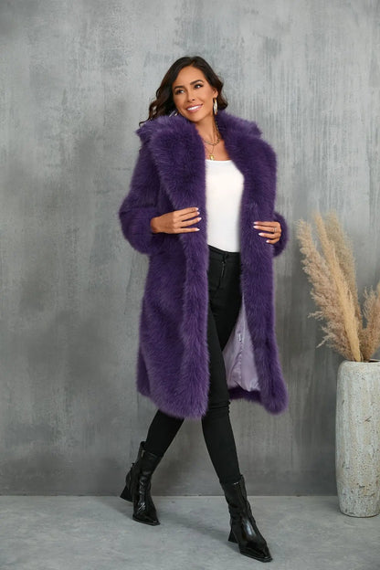 Velvet Whisper Faux Fur Coat