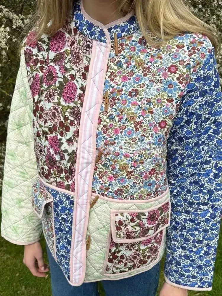 Blossom Muse Patchwork Cotton Jacket