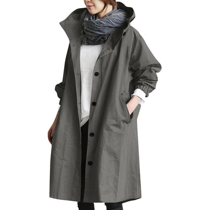Women’s Long Hooded Trench Coat