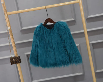 Cozy Pelt Faux Fur Button Coat