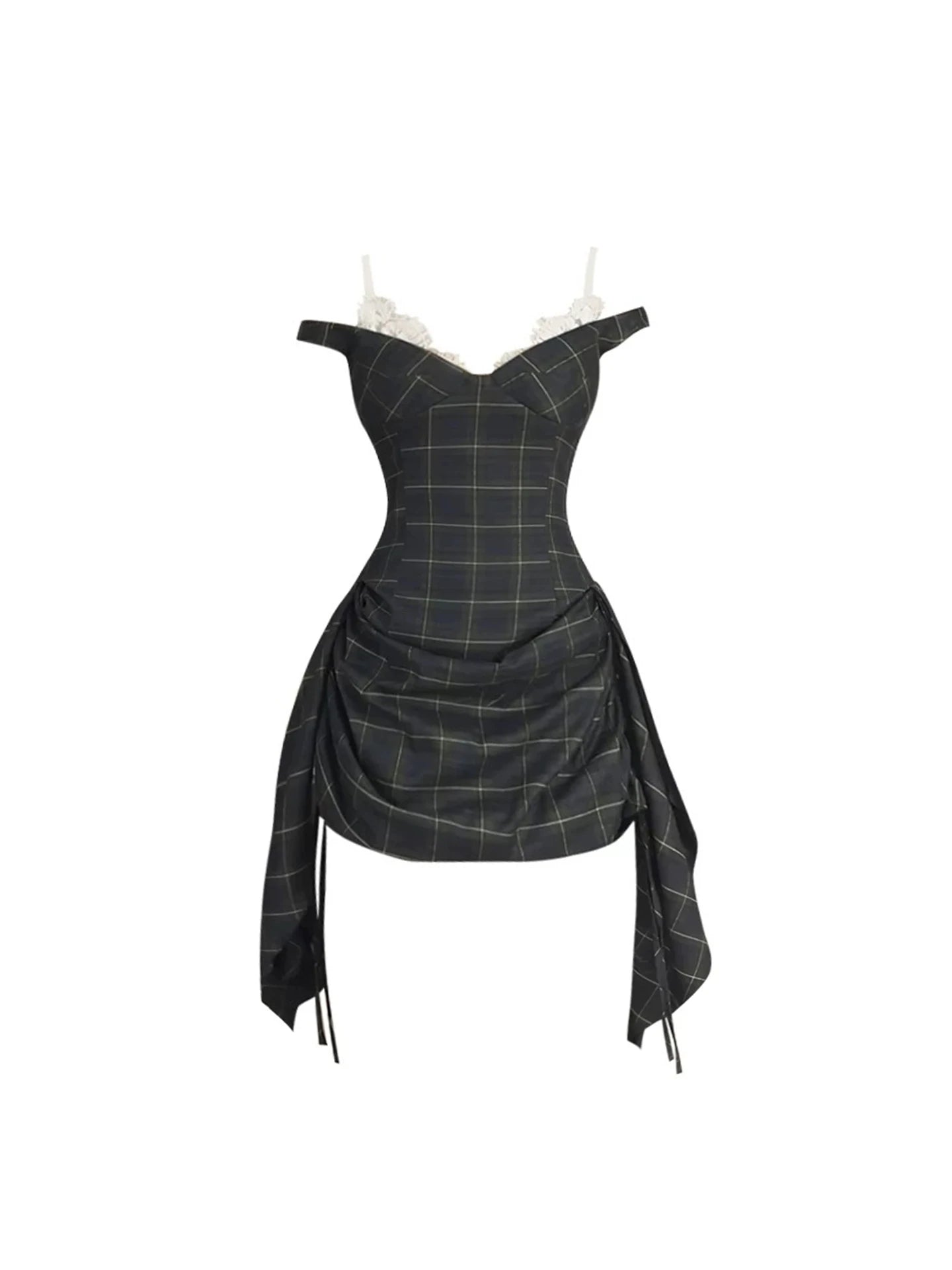 Retro Charm Plaid A-Line Dress