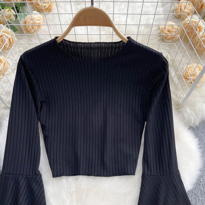 Flare Muse Slim Knit Crop Top
