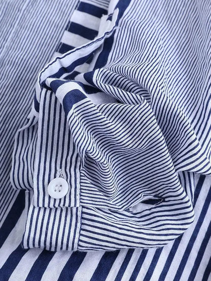 Breezy Stripes Cotton Linen Tunic