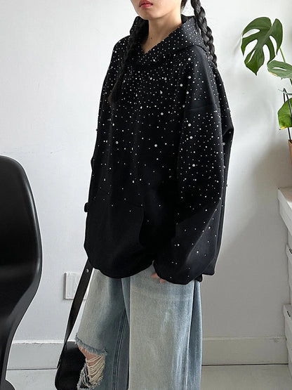 Black Rhinestone Sparkle Hoodie