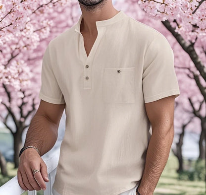 BreezeCraft Cotton Linen Shirt