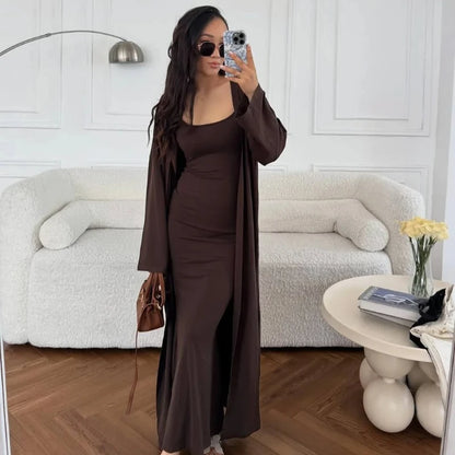 Slim Fit Suspender Dress Set