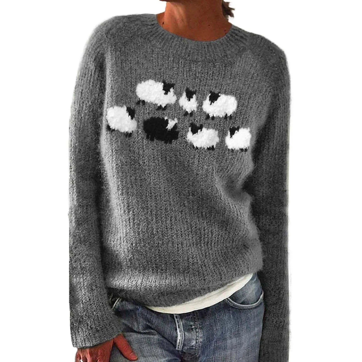 Women’s Knitted Printed Sweater