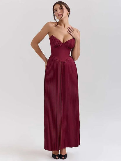 Glamour Curve Strapless Flare Dress