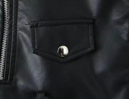 Chic Rider Short PU Leather Jacket