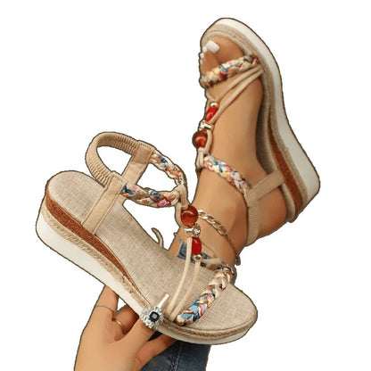 Boho Stride Espadrille Wedge Sandals