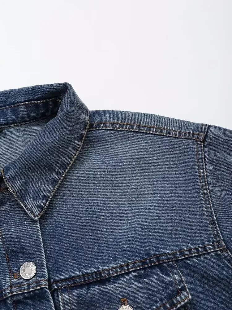 Indigo Drape Plus Denim Jacket