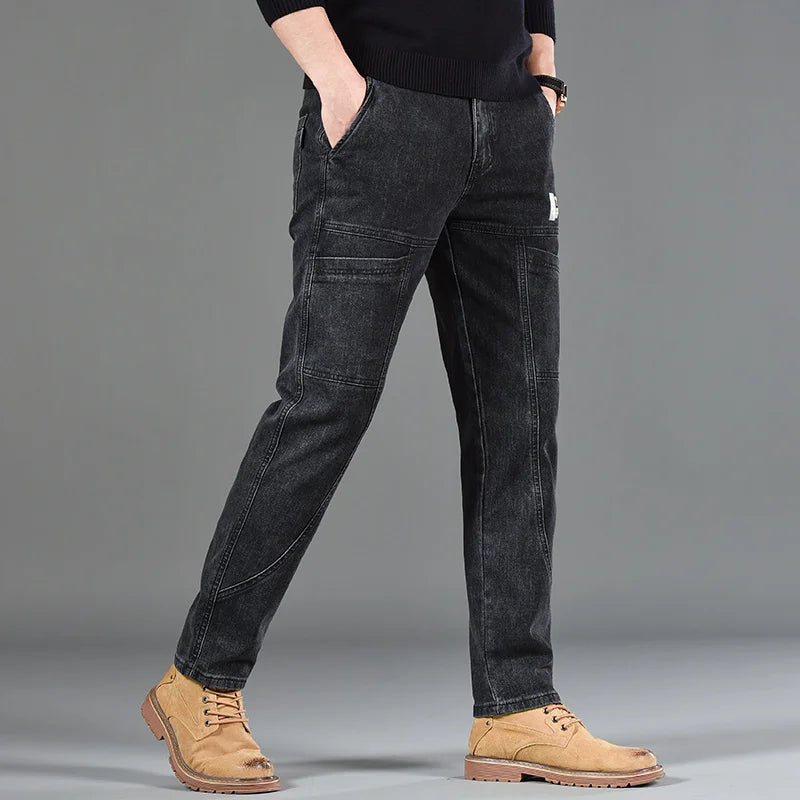 Street Flex Six-Pocket Print Jeans