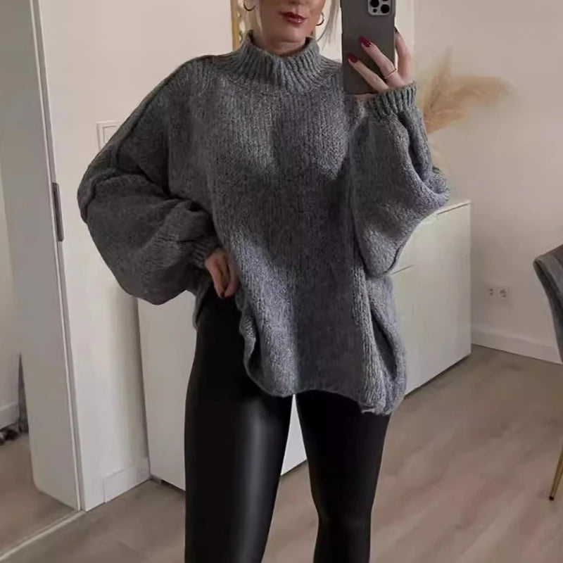 Oversized Ribbed Knit Sweater