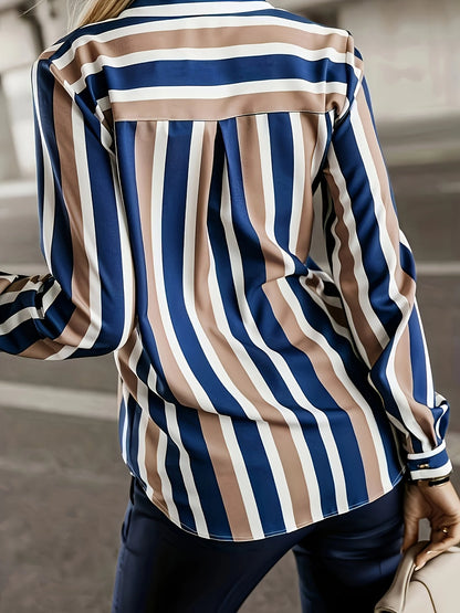 Plus Size Woven Lapel Shirt