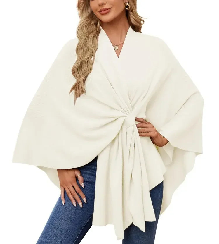Soft V-Neck Shawl Wrap
