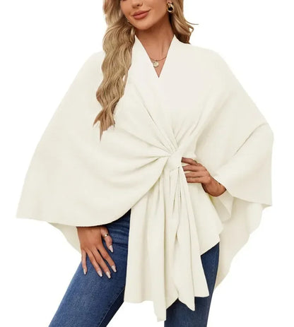 Soft V-Neck Shawl Wrap