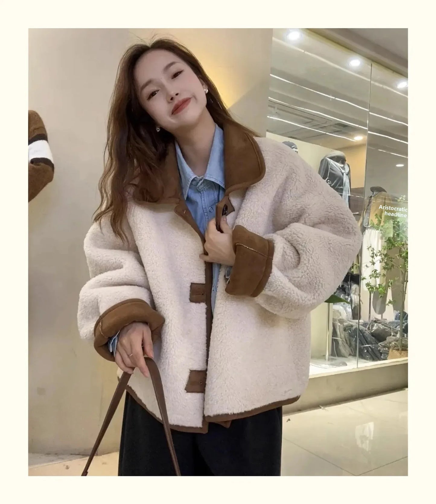 Retro Faux Lamb Fur Coat