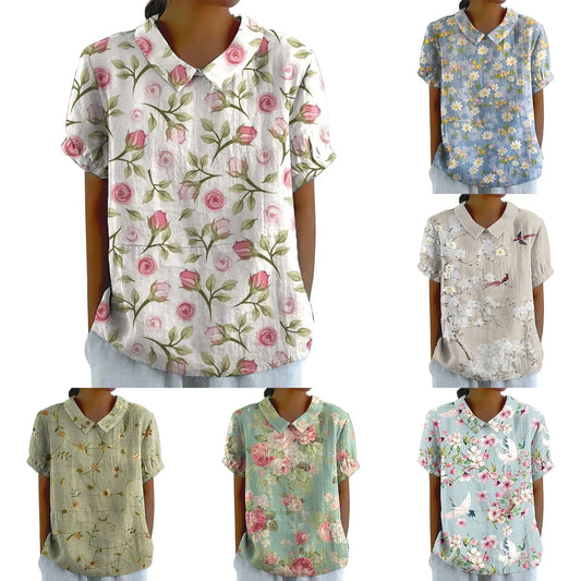 Artistic Flower Vintage Tee