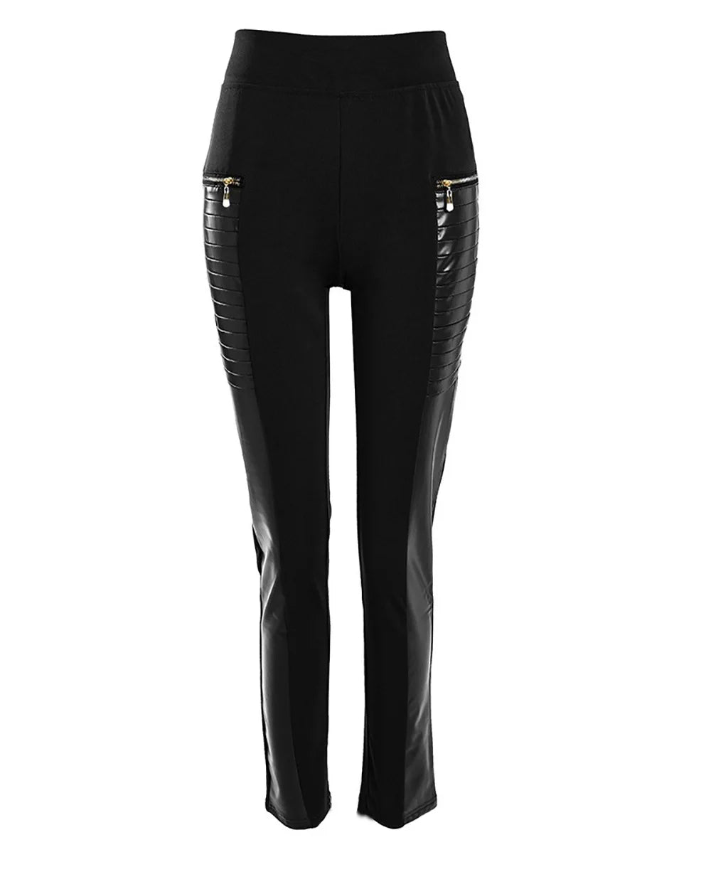 High Waist Slim Splice Pencil Pants