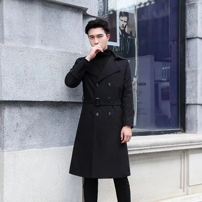 Brit Chic Men's Knee-Length Overcoat