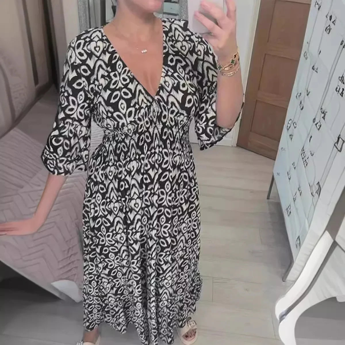 Effortless Boho Chic Floral Wrap Dress