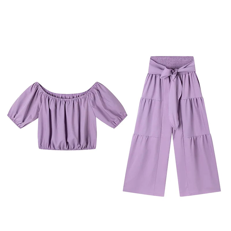 Luxe Curve One-Shoulder Pants Set
