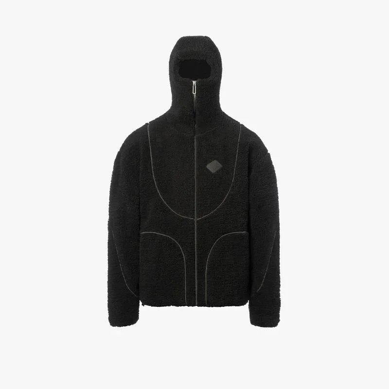 Block Fleece Jacket Y2K Warm Unisex Style