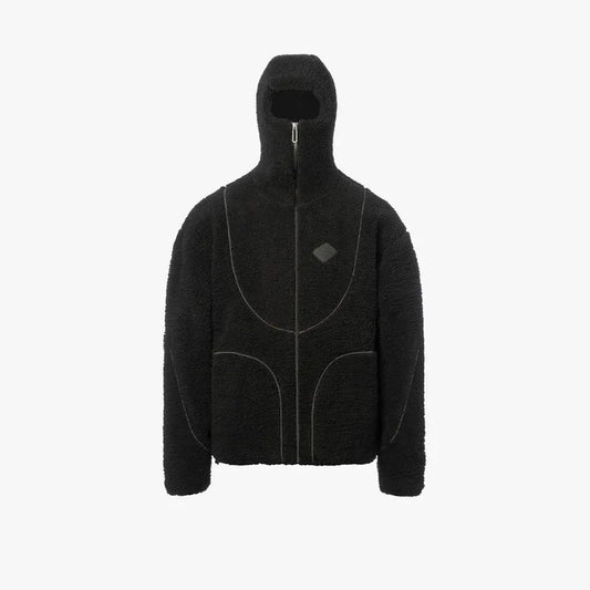 Block Fleece Jacket Y2K Warm Unisex Style