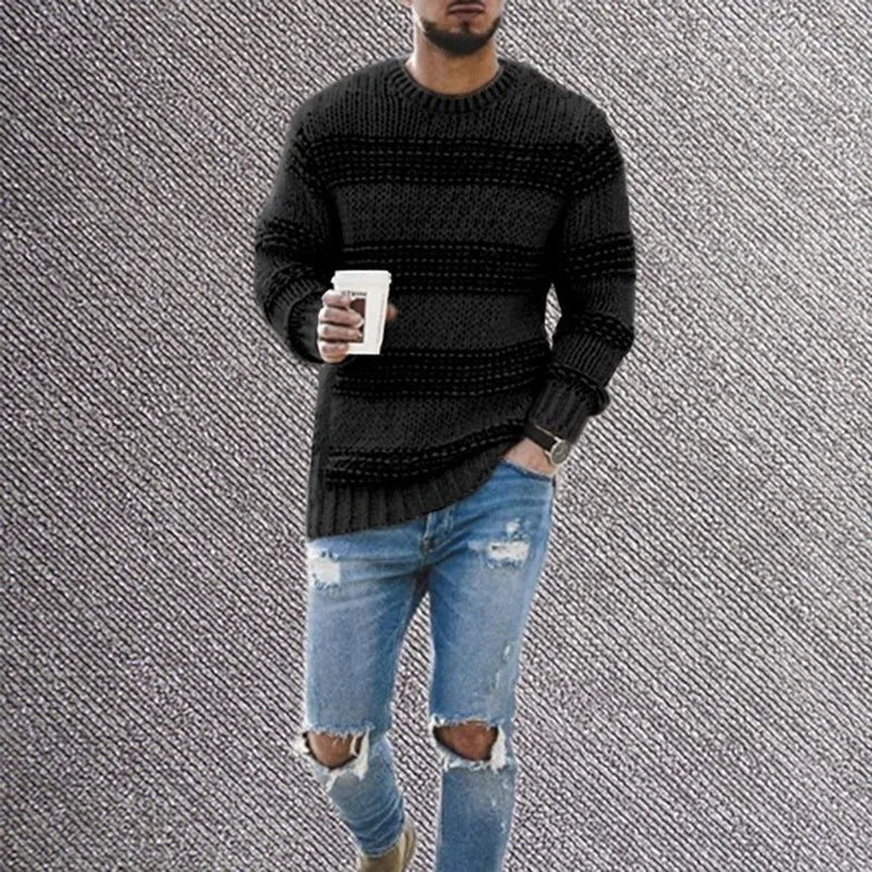 Luxury Striped Slim Fit Sweater