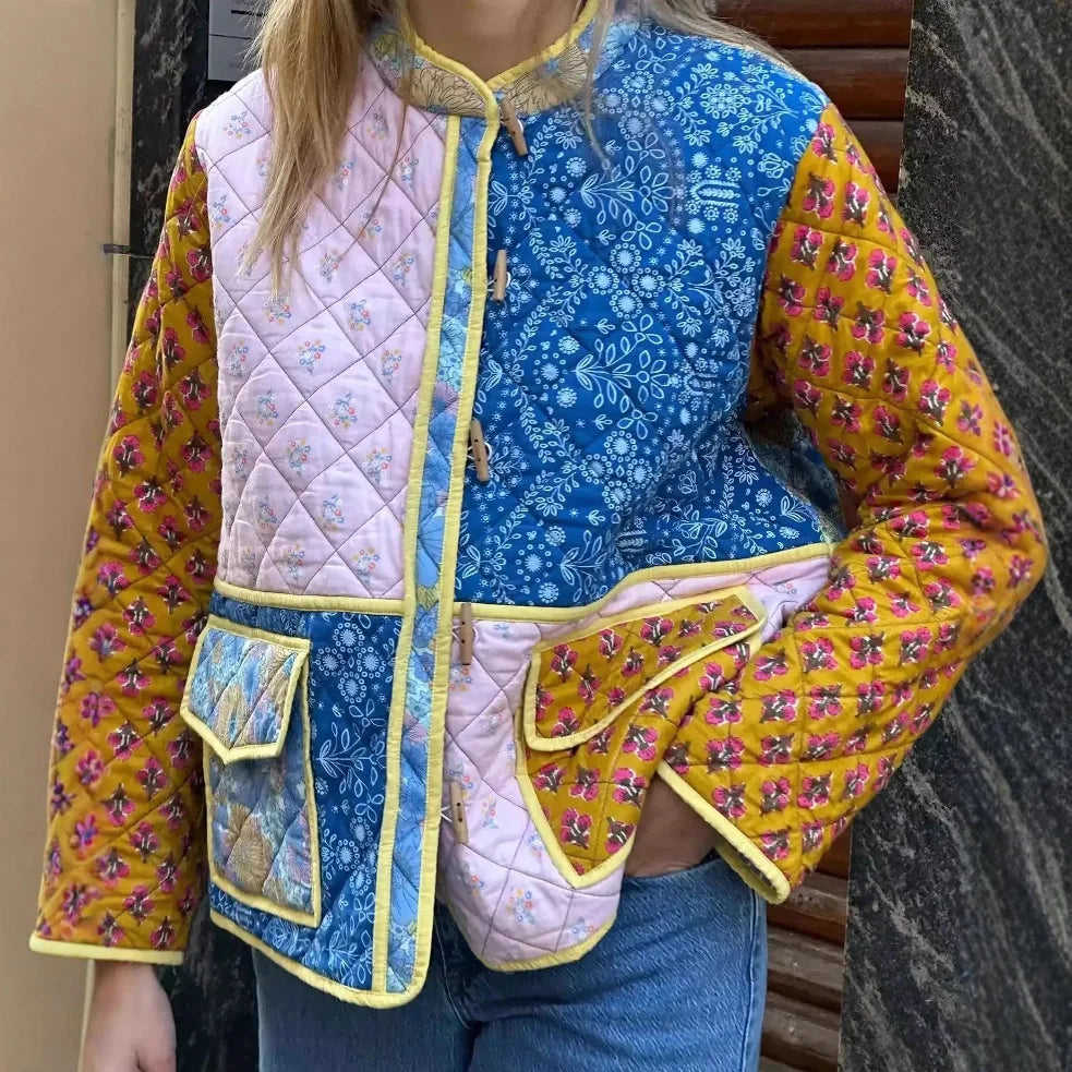 Blossom Muse Patchwork Cotton Jacket